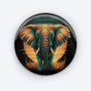 Tusks and Trunks Art Pin Button | Elephant-Inspired Design