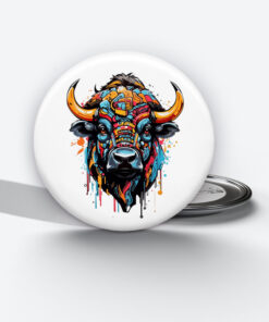 wild bison in watercolor 3