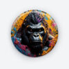 Wild Gorilla Pin Button | Bold and Powerful Wildlife Accessory