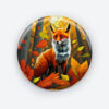 Woodland Fox Charm Pin Button | Enchanting Nature-Inspired Accessory