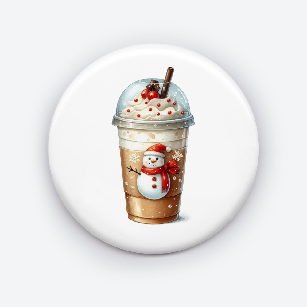 Snowman Cinnamon Spice Pin | Festive Winter Coffee Pin