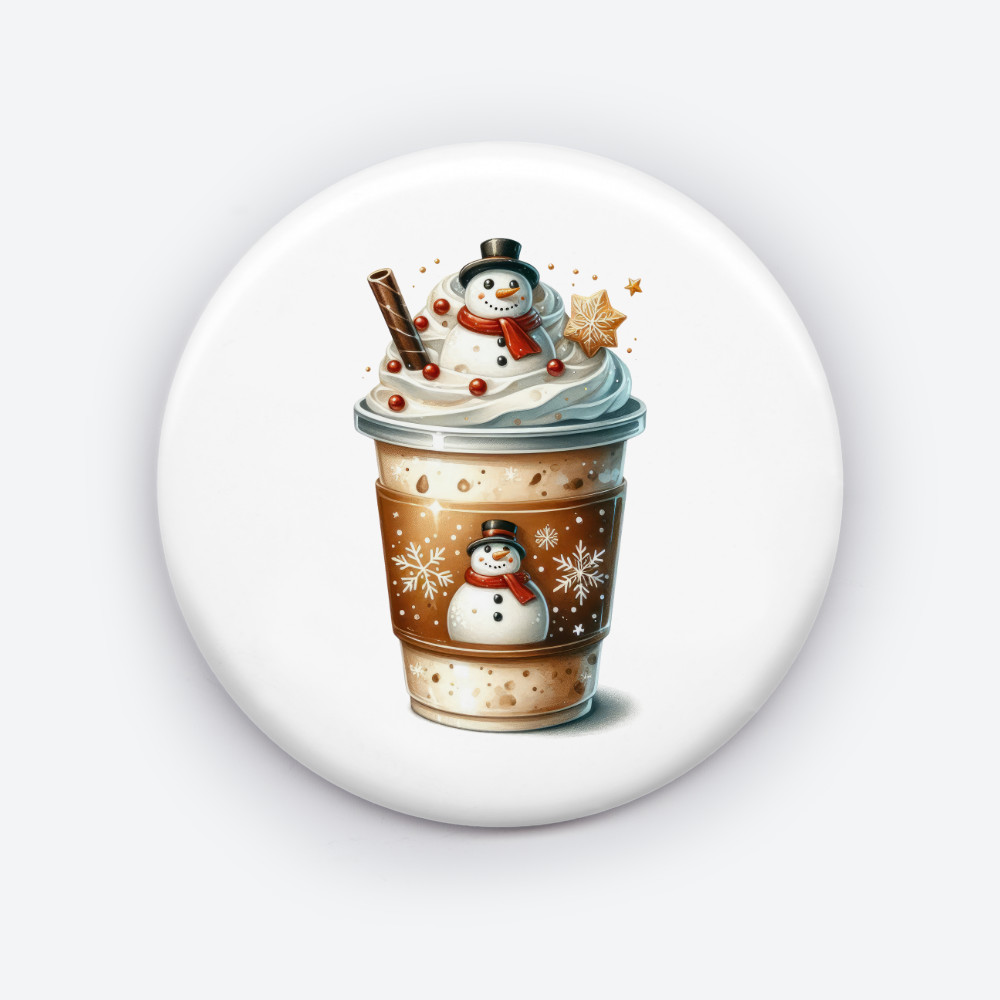 Snowman Round-Up Brew Pin | Festive Coffee Pin