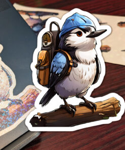 Hiking Backpack Chickadee Vinyl Sticker