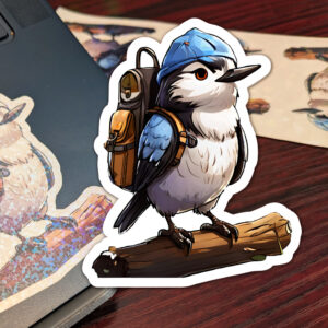 Hiking Backpack Chickadee Vinyl Sticker 