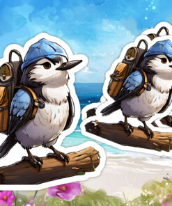 Hiking Backpack Chickadee Vinyl Sticker